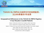 [EuroPCR2009]TAXUS OLYMPIA注册研究中的地理差异：22，000患者的1年结果